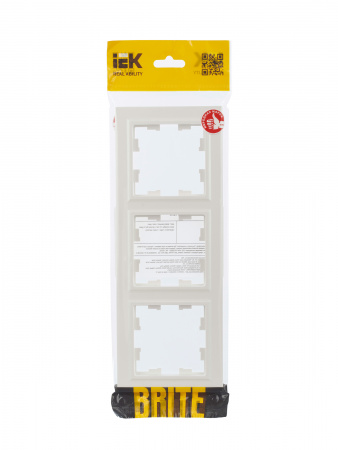 BRITE Рамка 3 поста РУ-3-БрЖ жемчуг IEK BR-M32-K36