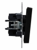 BRITE Выключатель двухклавишный проходной 10А ВС10-2-6-БрЧ черный IEK BR-V22-0-10-K02