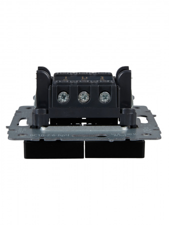 BRITE Выключатель двухклавишный проходной 10А ВС10-2-6-БрЧ черный IEK BR-V22-0-10-K02
