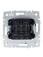 BRITE Выключатель двухклавишный проходной 10А ВС10-2-6-БрЧ черный IEK BR-V22-0-10-K02