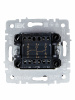 BRITE Выключатель двухклавишный проходной 10А ВС10-2-6-БрЧ черный IEK BR-V22-0-10-K02