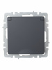 BRITE Розетка с заземлением с защитными шторками и крышкой 16А IP20 РСбш10-3-БрГ графит IEK BR-R16-16-K53