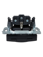 BRITE Розетка с заземлением с защитными шторками и крышкой 16А IP20 РСбш10-3-БрГ графит IEK BR-R16-16-K53