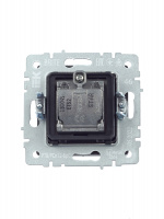 BRITE Розетка двойная TV+SAT РТВ/РСп12-БрС сталь IEK BR-AF20-O-K46