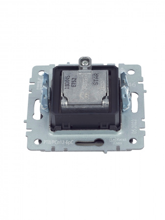 BRITE Розетка двойная TV+SAT РТВ/РСп12-БрС сталь IEK BR-AF20-O-K46