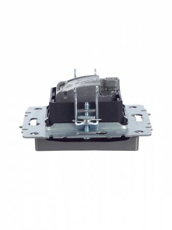 BRITE Розетка двойная TV+SAT РТВ/РСп12-БрС сталь IEK BR-AF20-O-K46