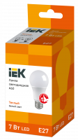 Лампа светодиодная A60 груша 20Вт 230В 6500К E27 IEK LLE-A60-20-230-65-E27