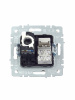 BRITE Розетка двойная RJ11+RJ45 кат.5E РК/Т12-БрА алюминий IEK BR-KT20-O-1-K47