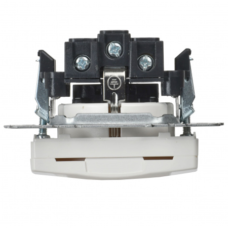 BRITE Розетка с заземлением с защитными шторками и крышкой 16А IP20 РСбш10-3-БрБ белый IEK BR-R16-16-K01