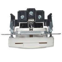 BRITE Розетка с заземлением с защитными шторками и крышкой 16А IP20 РСбш10-3-БрБ белый IEK BR-R16-16-K01