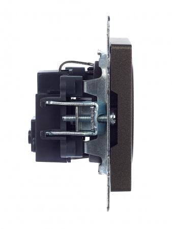 BRITE Розетка с заземлением без защитных шторок 16А РС11-1-0-БрТБ темная бронза IEK BR-R11-16-K45