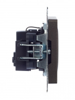 BRITE Розетка с заземлением без защитных шторок 16А РС11-1-0-БрТБ темная бронза IEK BR-R11-16-K45