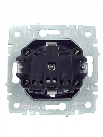 BRITE Розетка с заземлением без защитных шторок 16А РС11-1-0-БрТБ темная бронза IEK BR-R11-16-K45