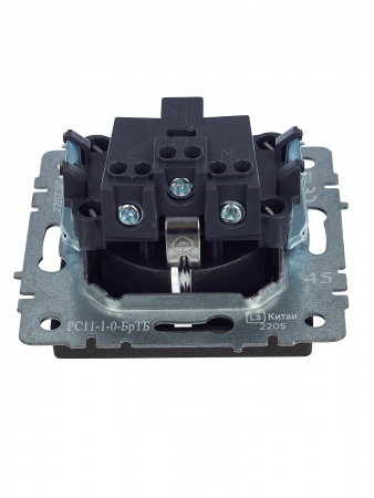 BRITE Розетка с заземлением без защитных шторок 16А РС11-1-0-БрТБ темная бронза IEK BR-R11-16-K45