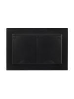 BRITE Розетка двойная с заземлением с защитными шторками и крышкой 16А в сборе IP44 РСбш12-3-44-БрЧ черный IEK BR-R26-16-44-K02-F