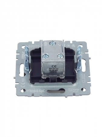 BRITE Розетка TV проходная РТВ10-0-БрС сталь IEK BR-A10-P-K46