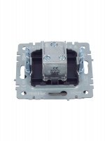 BRITE Розетка TV проходная РТВ10-0-БрС сталь IEK BR-A10-P-K46