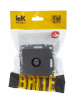 BRITE Розетка TV проходная РТВ10-0-БрС сталь IEK BR-A10-P-K46