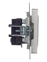 BRITE Розетка без заземления без защитных шторок 10А РС10-1-0-БрА алюминий IEK BR-R10-10-K47