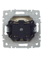 BRITE Розетка без заземления без защитных шторок 10А РС10-1-0-БрА алюминий IEK BR-R10-10-K47