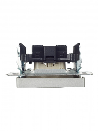 BRITE Розетка без заземления без защитных шторок 10А РС10-1-0-БрА алюминий IEK BR-R10-10-K47