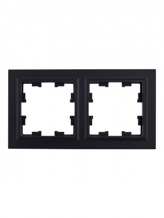 BR-M22-K02 BRITE Рамка 2 поста РУ-2-БрЧ черный IEK 