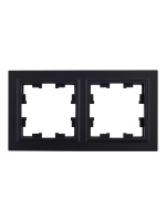 BRITE Рамка 2 поста РУ-2-БрЧ черный IEK BR-M22-K02