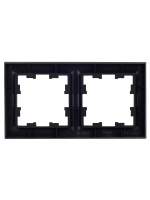 BRITE Рамка 2 поста РУ-2-БрЧ черный IEK BR-M22-K02