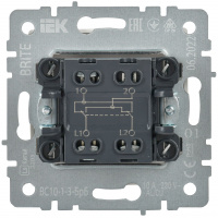 BRITE Выключатель одноклавишный перекрестный 10А ВС10-1-3-БрБ белый IEK BR-V13-0-10-K01