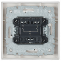 BRITE Выключатель двухклавишный 10А в сборе ВСР10-2-0-БрБ белый IEK BR-V20-0-10-K01-F