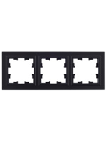 BRITE Рамка 3 поста РУ-3-БрЧ черный IEK BR-M32-K02