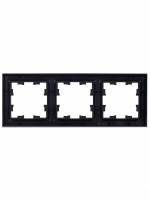 BRITE Рамка 3 поста РУ-3-БрЧ черный IEK BR-M32-K02