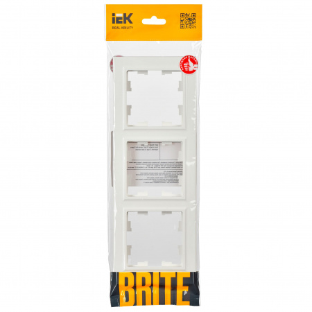 BR-M32-K01 BRITE Рамка 3 поста РУ-3-БрБ белый IEK 