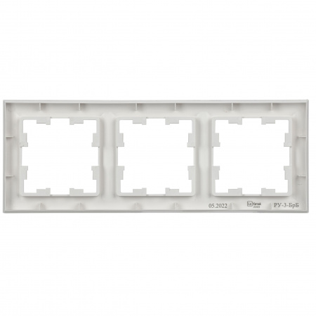 BRITE Рамка 3 поста РУ-3-БрБ белый IEK BR-M32-K01