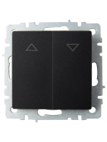 BRITE Выключатель жалюзи 10А ВС10-1-5-БрЧ черный IEK BR-V15-0-10-K02