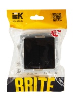 BRITE Выключатель жалюзи 10А ВС10-1-5-БрЧ черный IEK BR-V15-0-10-K02