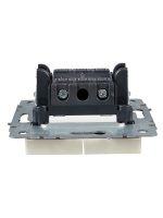 BRITE Выключатель двухклавишный с индикацией 10А ВС10-2-1-БрКр бежевый IEK BR-V20-1-10-K10