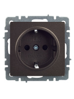BRITE Розетка с заземлением с защитными шторками 16А РС14-1-0-БрТБ темная бронза IEK BR-R14-16-K45