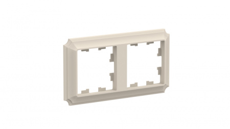 ATLASDESIGN ANTIQUE 2-постовая рамка, универсальная, БЕЖЕВЫЙ Systeme Electric ATN100202
