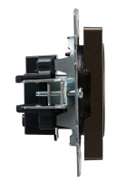 BRITE Розетка без заземления без защитных шторок 10А РС10-1-0-БрТБ темная бронза IEK BR-R10-10-K45