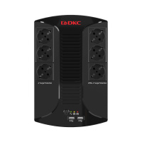 Источник бесперебойного питания line-interactive, Info PDU, 600 ВА/360 Вт, 1/1, 6xSchuko,  USB для зарядки (2), USB + RJ11, 1х7Aч DKC INFOPDU600