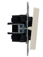 BRITE Выключатель трехклавишный 10А ВС10-3-0-БрКр бежевый IEK BR-V30-0-10-K10