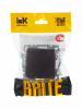 BRITE Розетка с заземлением с защитными шторками и крышкой 16А IP20 РСбш10-3-БрТБ темная бронза IEK BR-R16-16-K45