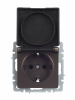 BRITE Розетка с заземлением с защитными шторками и крышкой 16А IP20 РСбш10-3-БрТБ темная бронза IEK BR-R16-16-K45