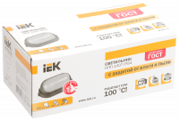 Светильник НПП1407 белый/овал ресничка 60Вт IP54 IEK LNPP0-1407-1-060-K01