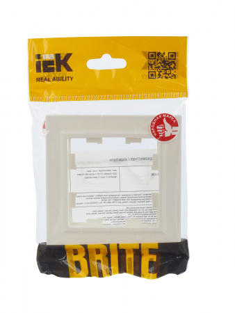 BRITE Рамка 1 пост РУ-1-БрЖ жемчуг IEK BR-M12-K36