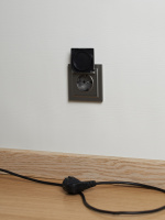 BRITE Розетка с заземлением с защитными шторками и крышкой 16А IP20 РСбш10-3-БрС сталь IEK BR-R16-16-K46