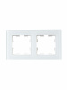 BRITE Рамка 2 поста РУ-2-2-БрБ стекло белый IEK BR-M22-G-K01