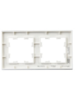 BRITE Рамка 2 поста РУ-2-2-БрБ стекло белый IEK BR-M22-G-K01