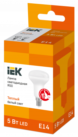 LLE-R50-5-230-30-E14 Лампа светодиодная R50 рефлектор 5Вт 230В 3000К E14 IEK 